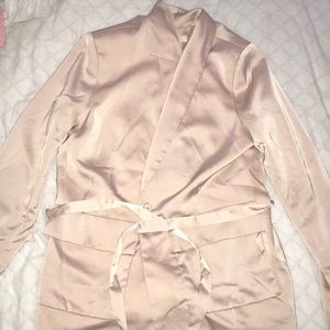 Light pink, silk, H&M jacket